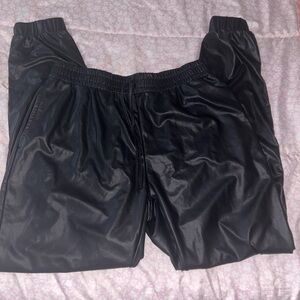 Pleather joggers